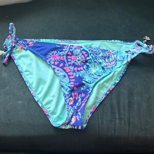 Lilly Pulitzer Blue and Pink Swim Bottom